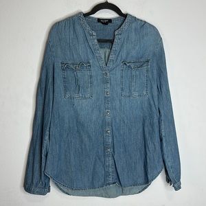 Nine West Blue Button Down Shirt